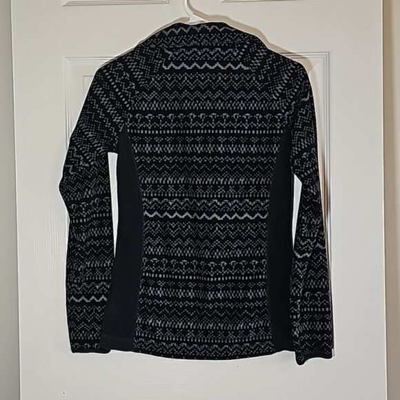 Columbia Quarter Zip Pullover Black Gray Fleece Size XS - Picture 4 of 7
